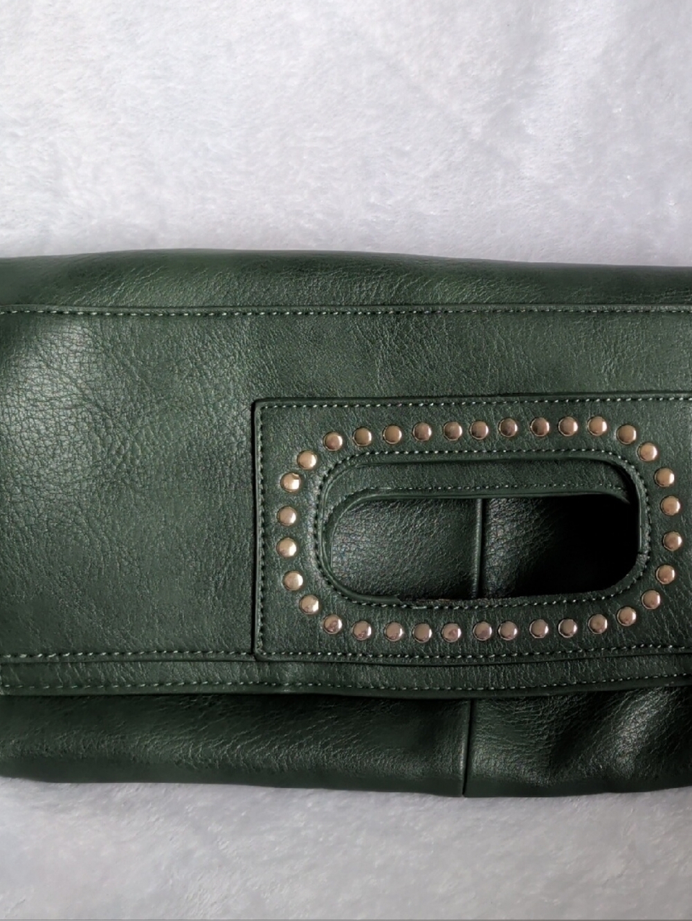 Ah Dorned Vegan Leather Green Clutch